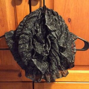 Stretchy Scarf in Black & Silver
